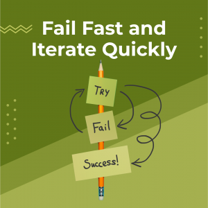 Growth Mindset : fails fast and iterate quickly