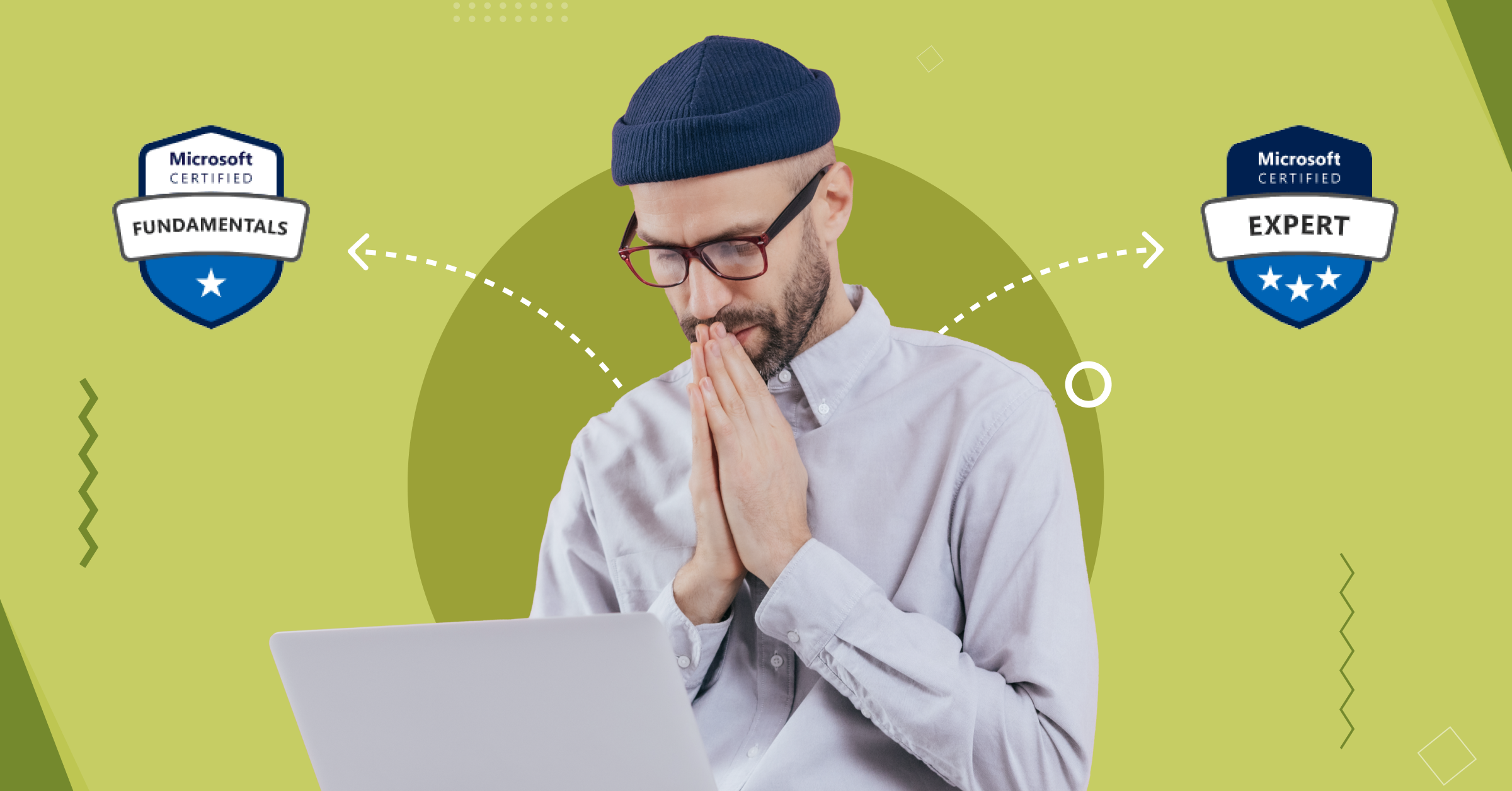Man considering which Microsoft Azure Certification path to choose.