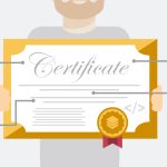 image of a person holding a certificate