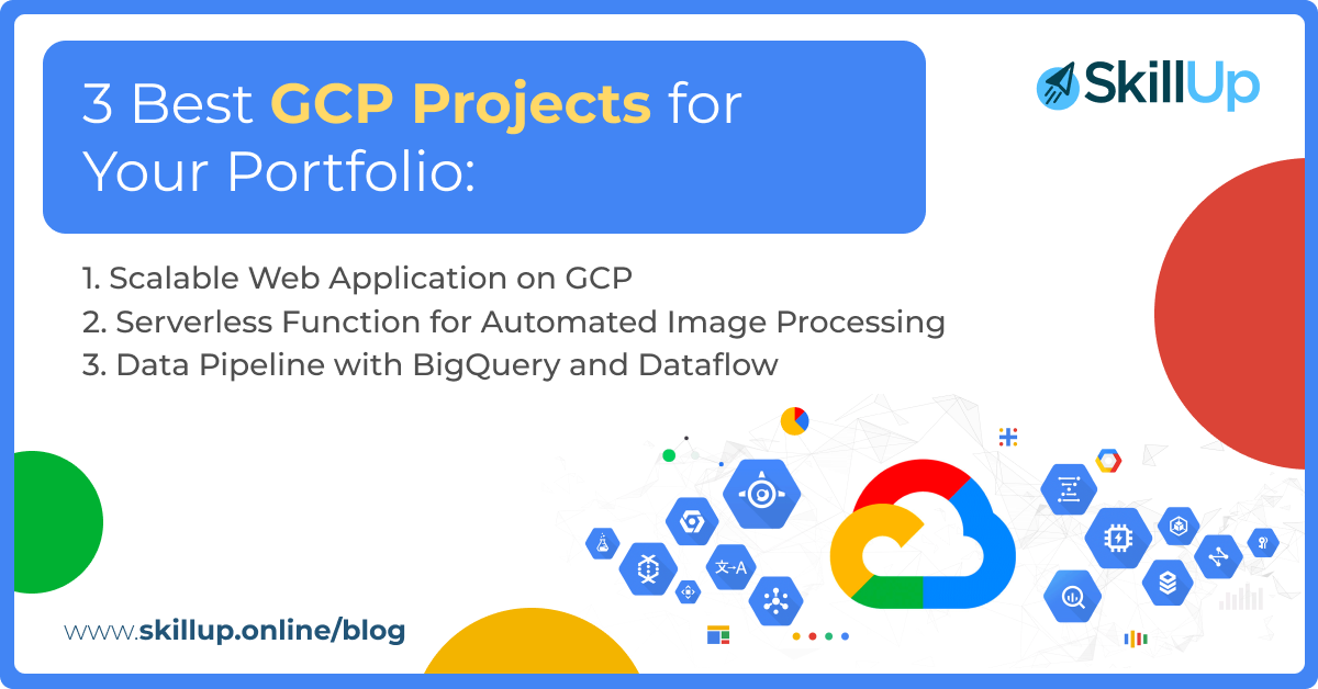 Top 3 GCP projects Web app, serverless function, and data pipeline