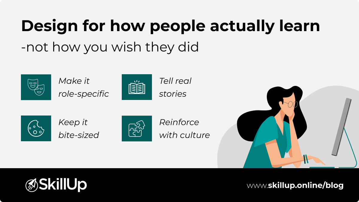 compliance design for how people actually learn