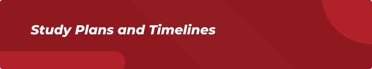 Study Plans and Timelines