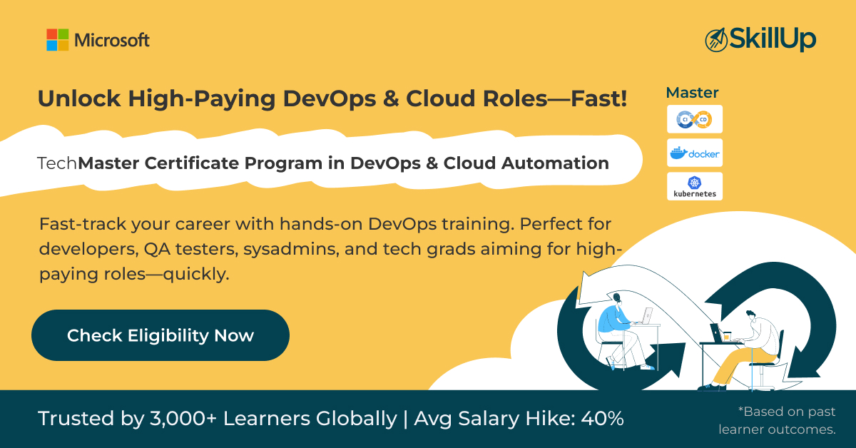 techmaster certificate in devops and cloud automation course